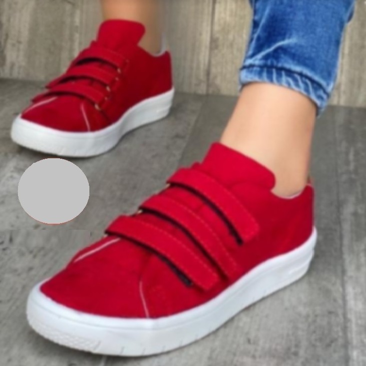 Red Suede Sneakers For Women